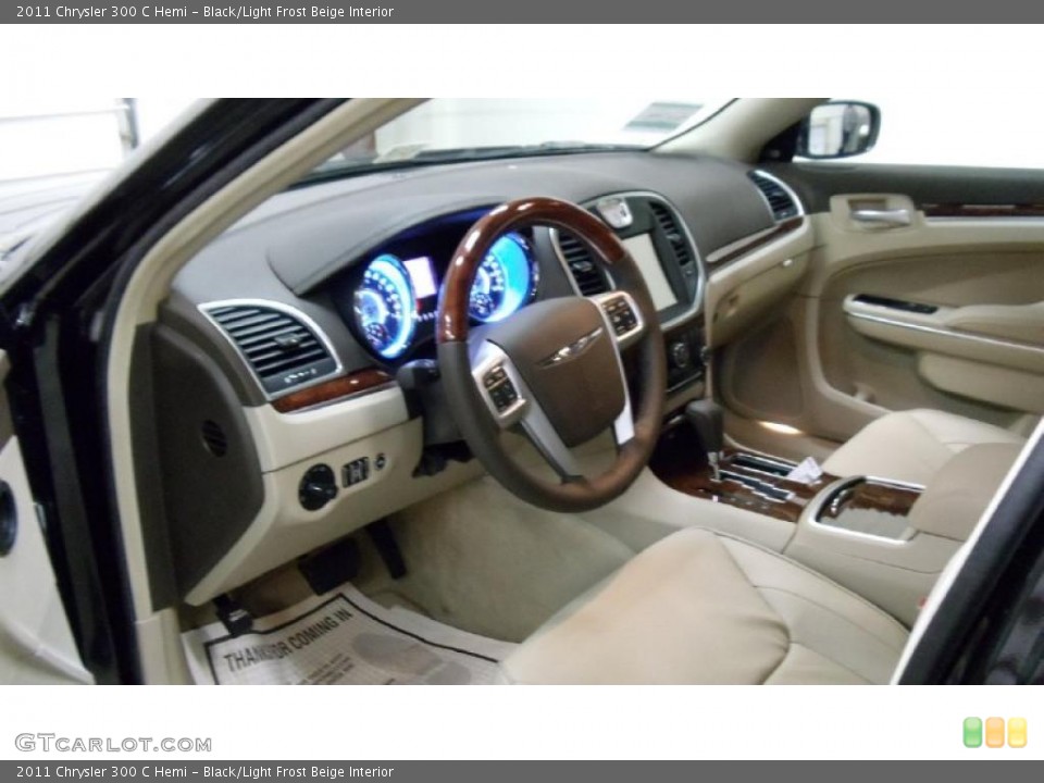 Black/Light Frost Beige Interior Photo for the 2011 Chrysler 300 C Hemi #48380855