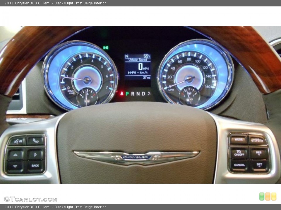 Black/Light Frost Beige Interior Controls for the 2011 Chrysler 300 C Hemi #48380864