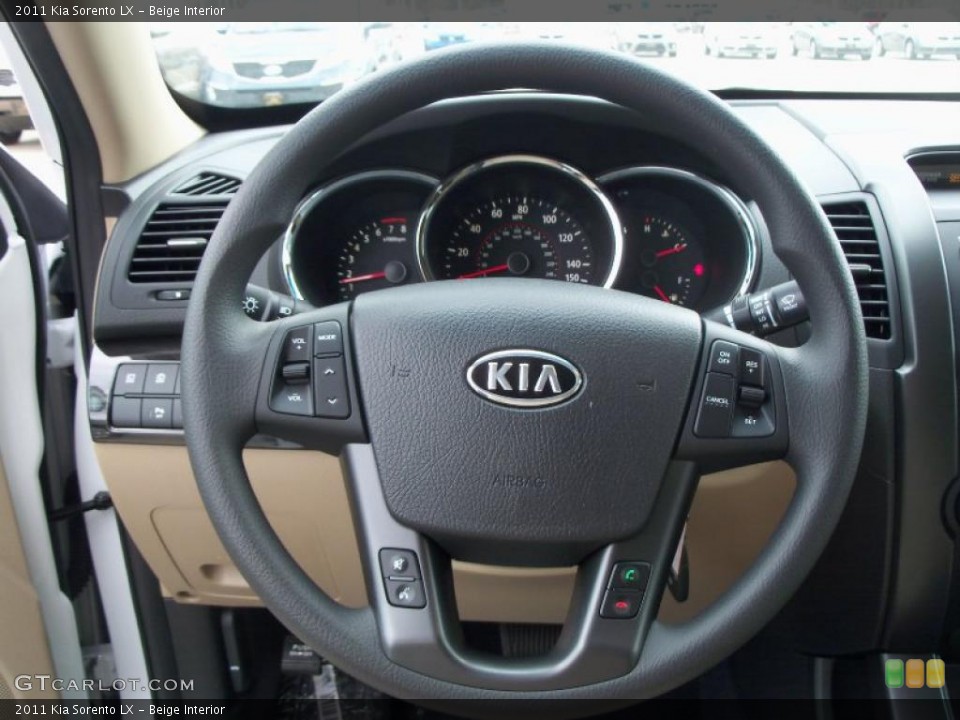 Beige Interior Steering Wheel for the 2011 Kia Sorento LX #48381824