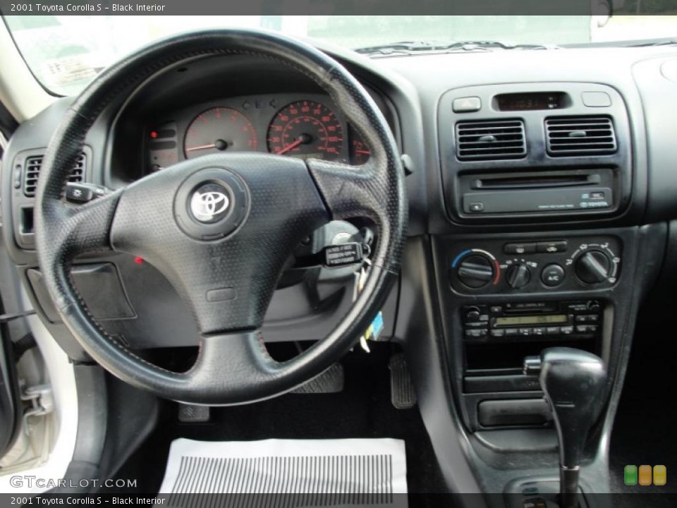 Black Interior Steering Wheel for the 2001 Toyota Corolla S #48383333