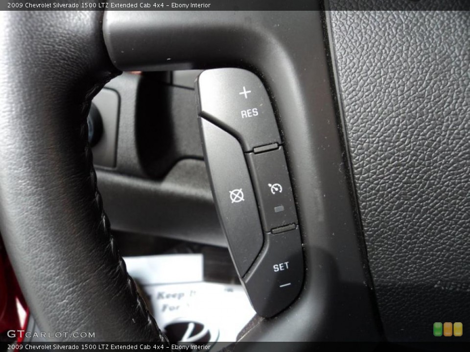 Ebony Interior Controls for the 2009 Chevrolet Silverado 1500 LTZ Extended Cab 4x4 #48383591