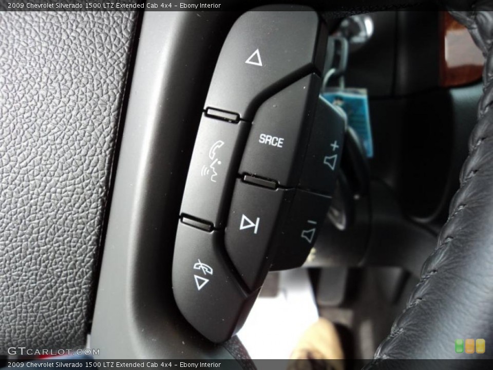 Ebony Interior Controls for the 2009 Chevrolet Silverado 1500 LTZ Extended Cab 4x4 #48383597