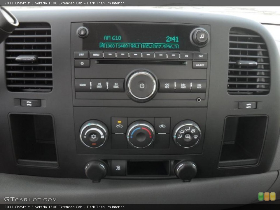 Dark Titanium Interior Controls for the 2011 Chevrolet Silverado 1500 Extended Cab #48386070