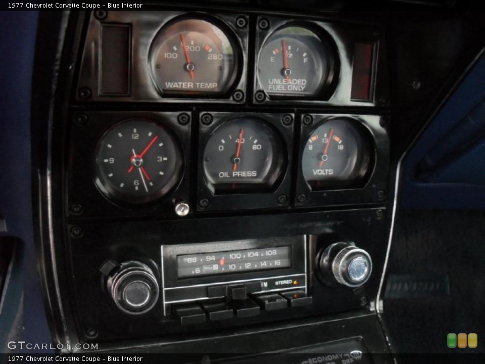 Blue Interior Gauges for the 1977 Chevrolet Corvette Coupe #48386154