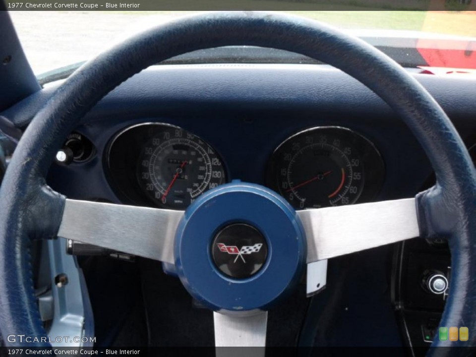 Blue Interior Steering Wheel for the 1977 Chevrolet Corvette Coupe #48386157