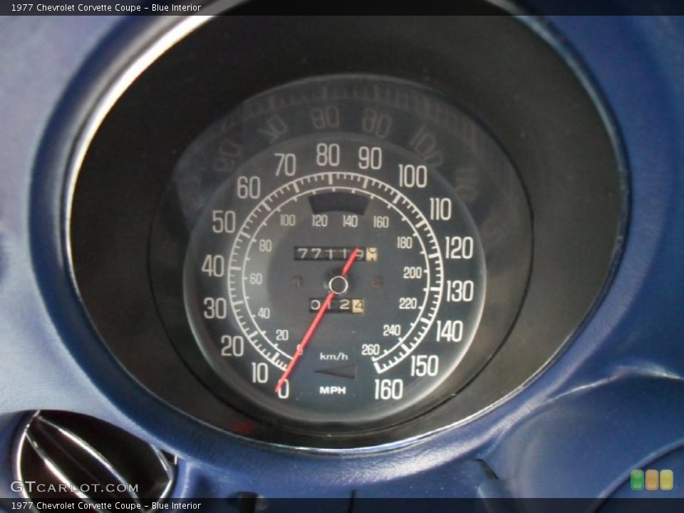 Blue Interior Gauges for the 1977 Chevrolet Corvette Coupe #48386160