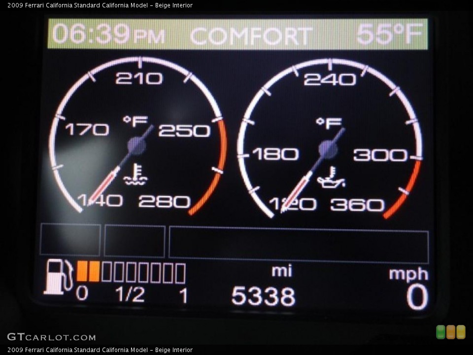 Beige Interior Gauges for the 2009 Ferrari California  #48388452