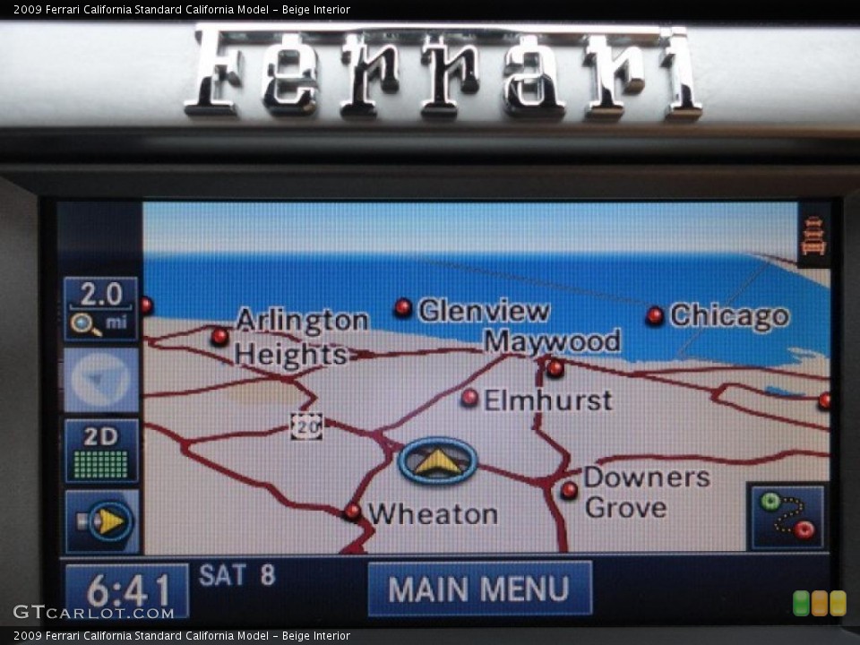 Beige Interior Navigation for the 2009 Ferrari California  #48388548