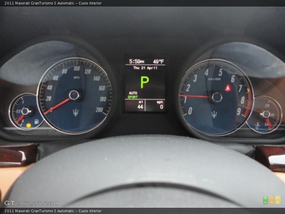 Cuoio Interior Gauges for the 2011 Maserati GranTurismo S Automatic #48389391