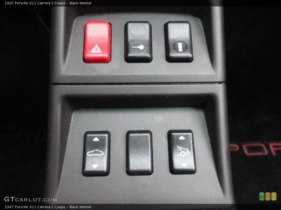 Black Interior Controls for the 1997 Porsche 911 Carrera S Coupe #48390816