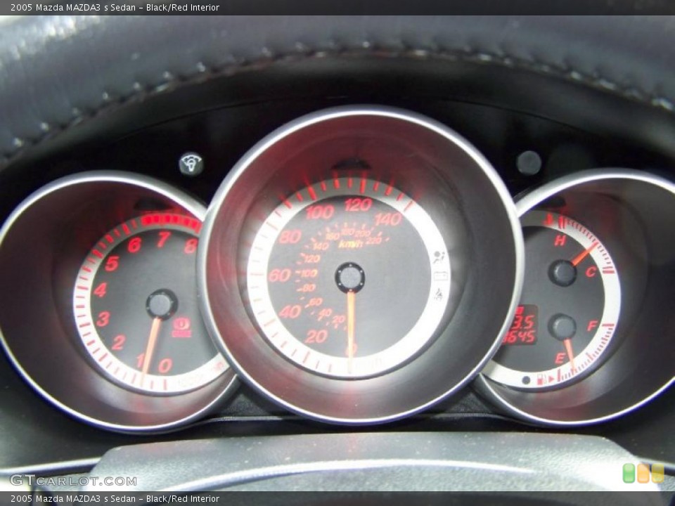 Black/Red Interior Gauges for the 2005 Mazda MAZDA3 s Sedan #48392844