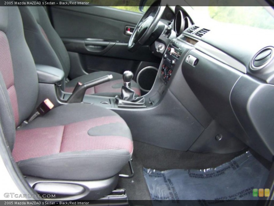 Black/Red Interior Photo for the 2005 Mazda MAZDA3 s Sedan #48392925