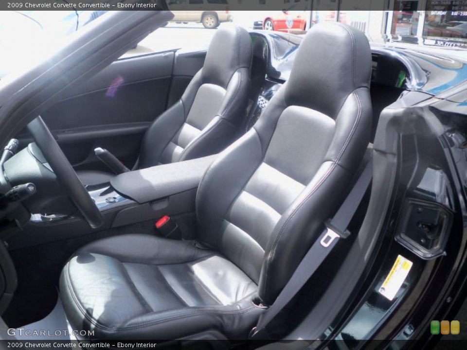 Ebony Interior Photo for the 2009 Chevrolet Corvette Convertible #48393447