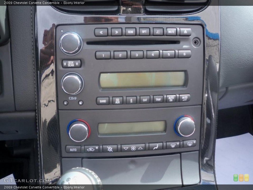 Ebony Interior Controls for the 2009 Chevrolet Corvette Convertible #48393477