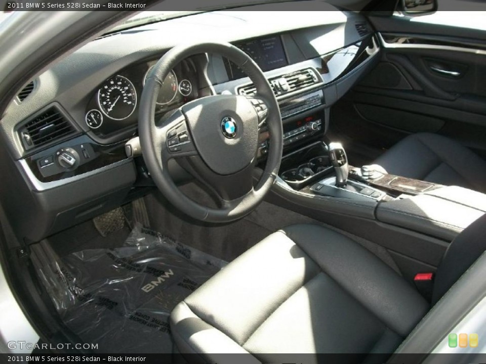 Black Interior Prime Interior for the 2011 BMW 5 Series 528i Sedan #48393699