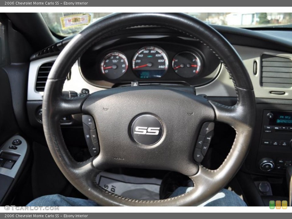 Ebony Interior Steering Wheel for the 2006 Chevrolet Monte Carlo SS #48397203