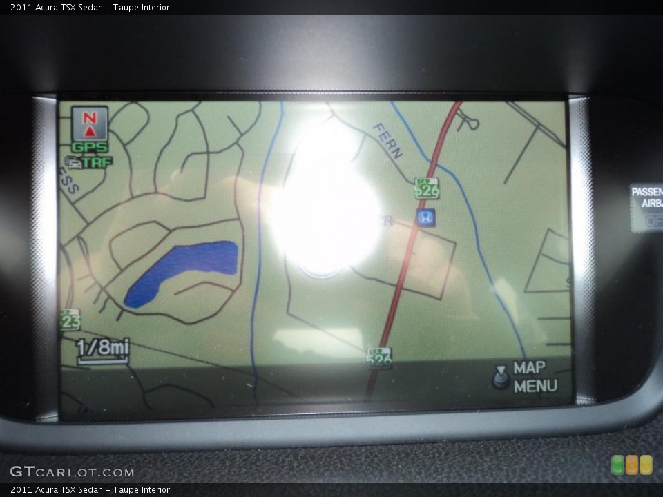 Taupe Interior Navigation for the 2011 Acura TSX Sedan #48397224