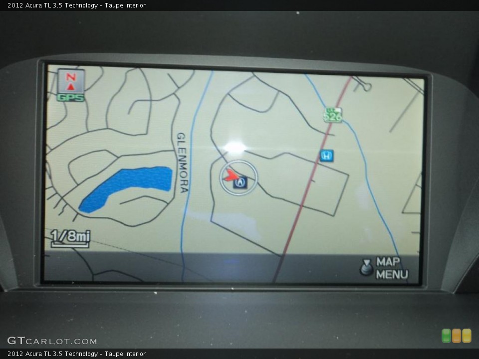Taupe Interior Navigation for the 2012 Acura TL 3.5 Technology #48398277