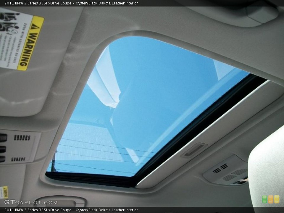 Oyster/Black Dakota Leather Interior Sunroof for the 2011 BMW 3 Series 335i xDrive Coupe #48398355