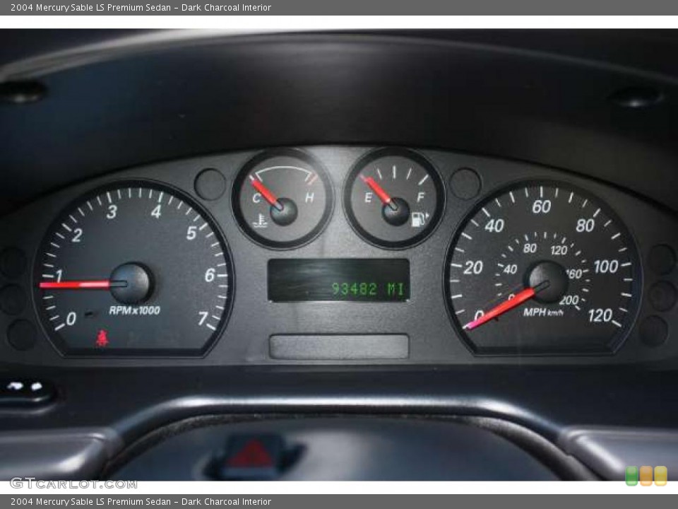 Dark Charcoal Interior Gauges for the 2004 Mercury Sable LS Premium Sedan #48398988