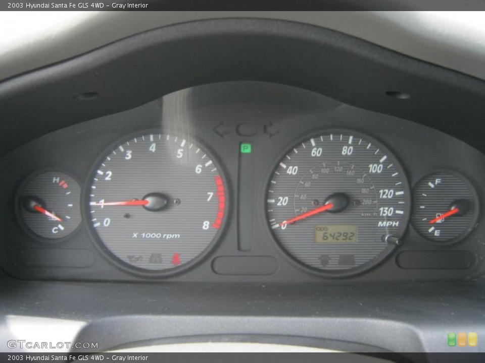 Gray Interior Gauges for the 2003 Hyundai Santa Fe GLS 4WD #48399507