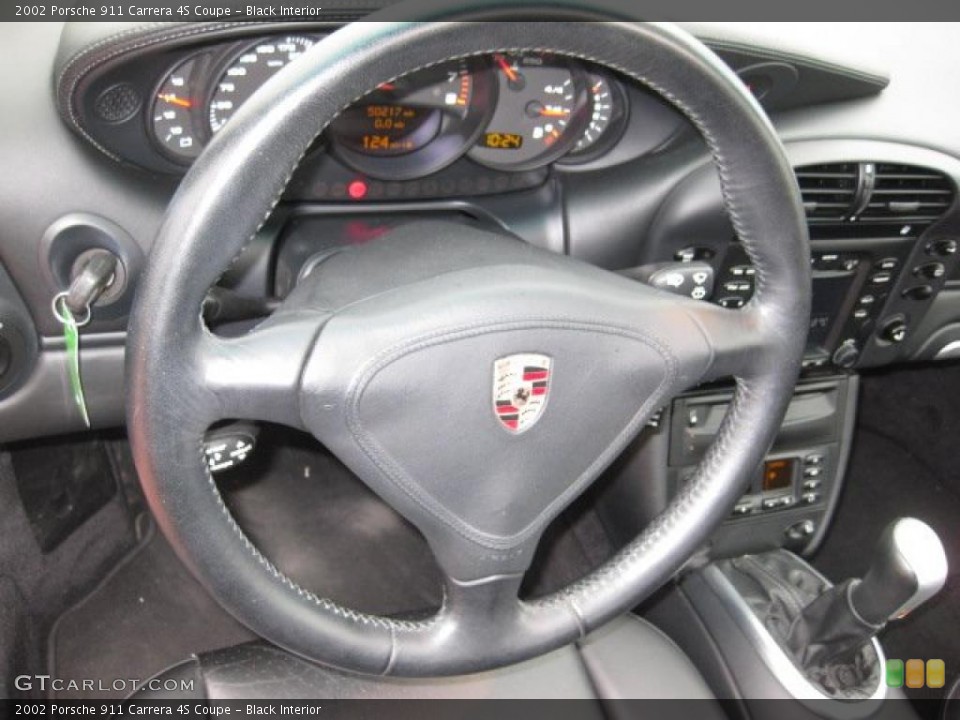 Black Interior Steering Wheel for the 2002 Porsche 911 Carrera 4S Coupe #48400557