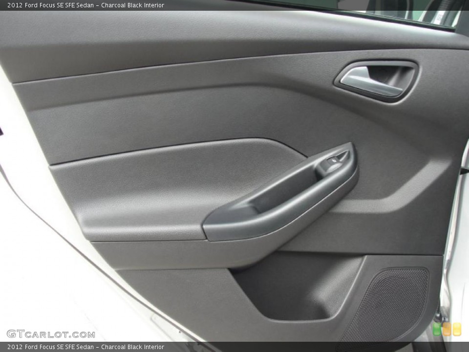 Charcoal Black Interior Door Panel for the 2012 Ford Focus SE SFE Sedan #48401124