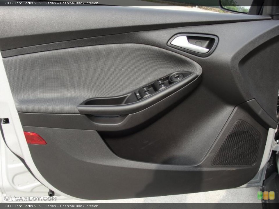 Charcoal Black Interior Door Panel for the 2012 Ford Focus SE SFE Sedan #48401154