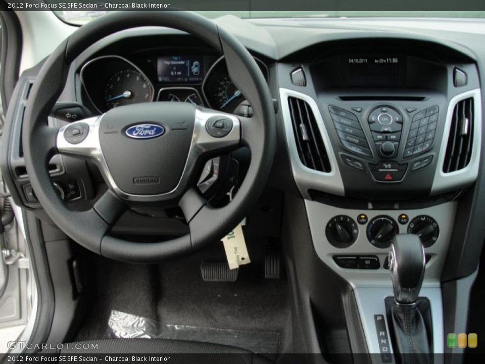 Charcoal Black Interior Dashboard for the 2012 Ford Focus SE SFE Sedan #48401214