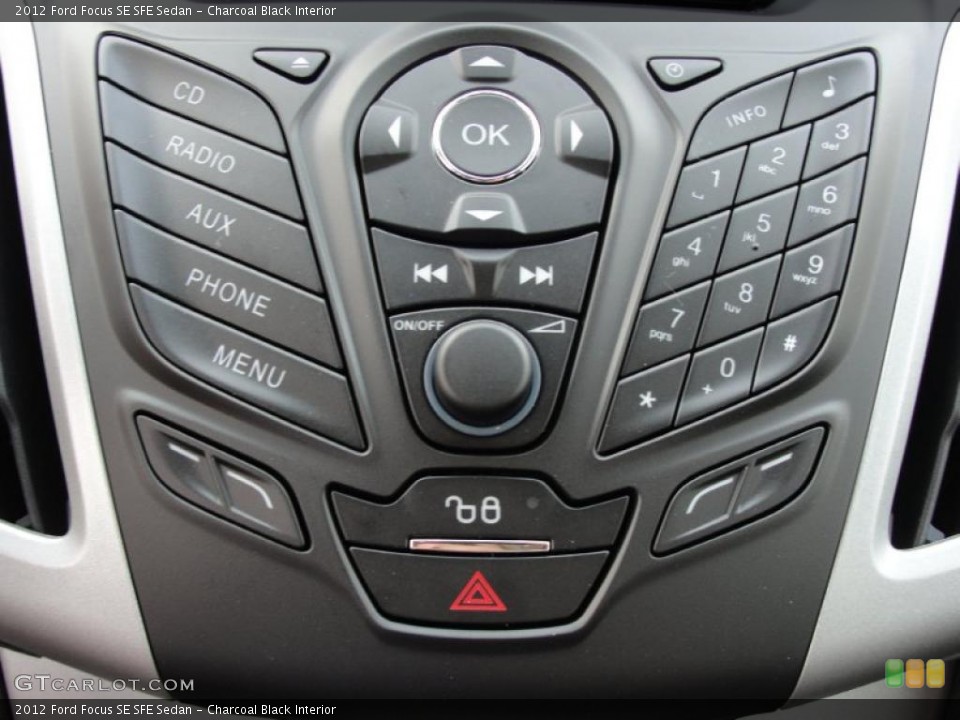 Charcoal Black Interior Controls for the 2012 Ford Focus SE SFE Sedan #48401259