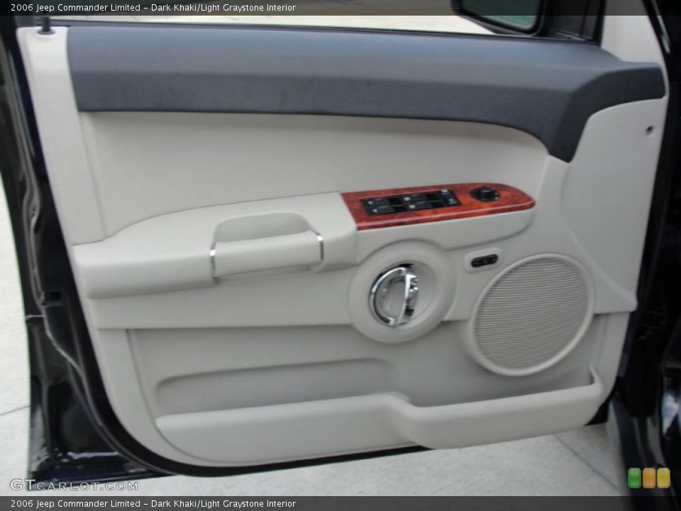 Dark Khaki/Light Graystone Interior Door Panel for the 2006 Jeep Commander Limited #48404479