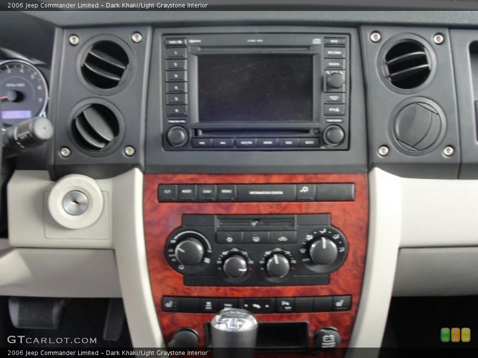 Dark Khaki/Light Graystone Interior Controls for the 2006 Jeep Commander Limited #48404563