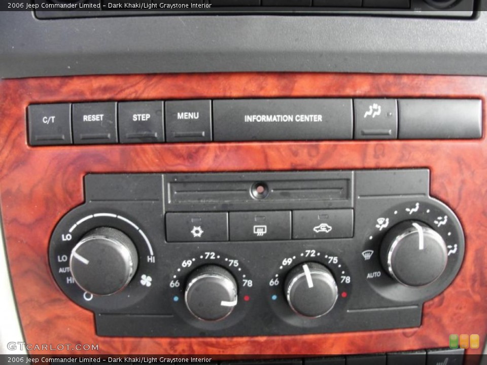 Dark Khaki/Light Graystone Interior Controls for the 2006 Jeep Commander Limited #48404590