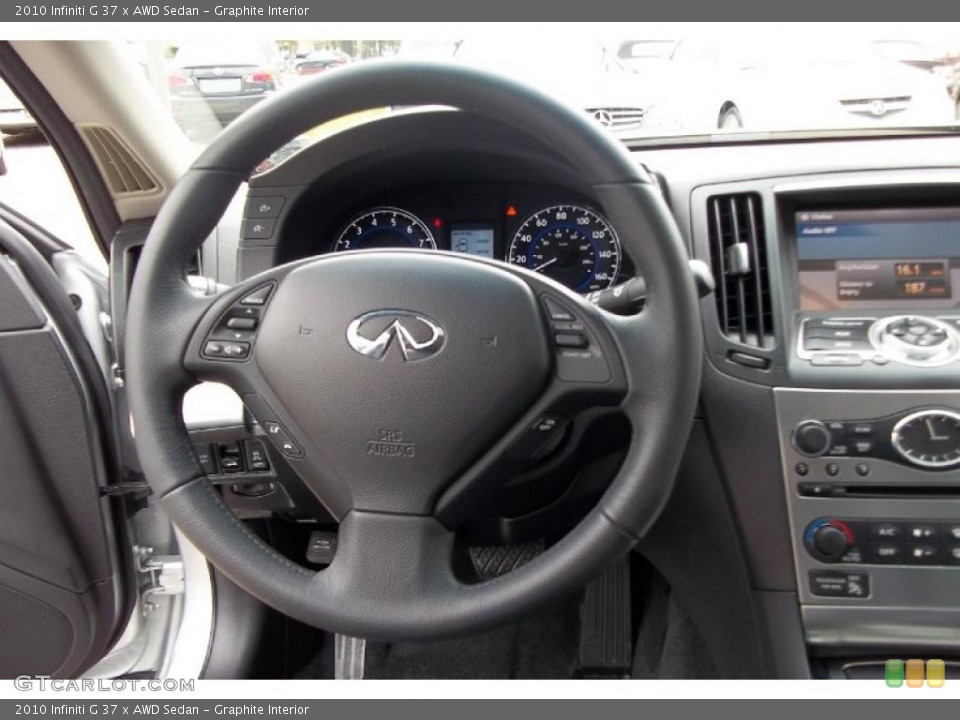 Graphite Interior Steering Wheel for the 2010 Infiniti G 37 x AWD Sedan #48407086