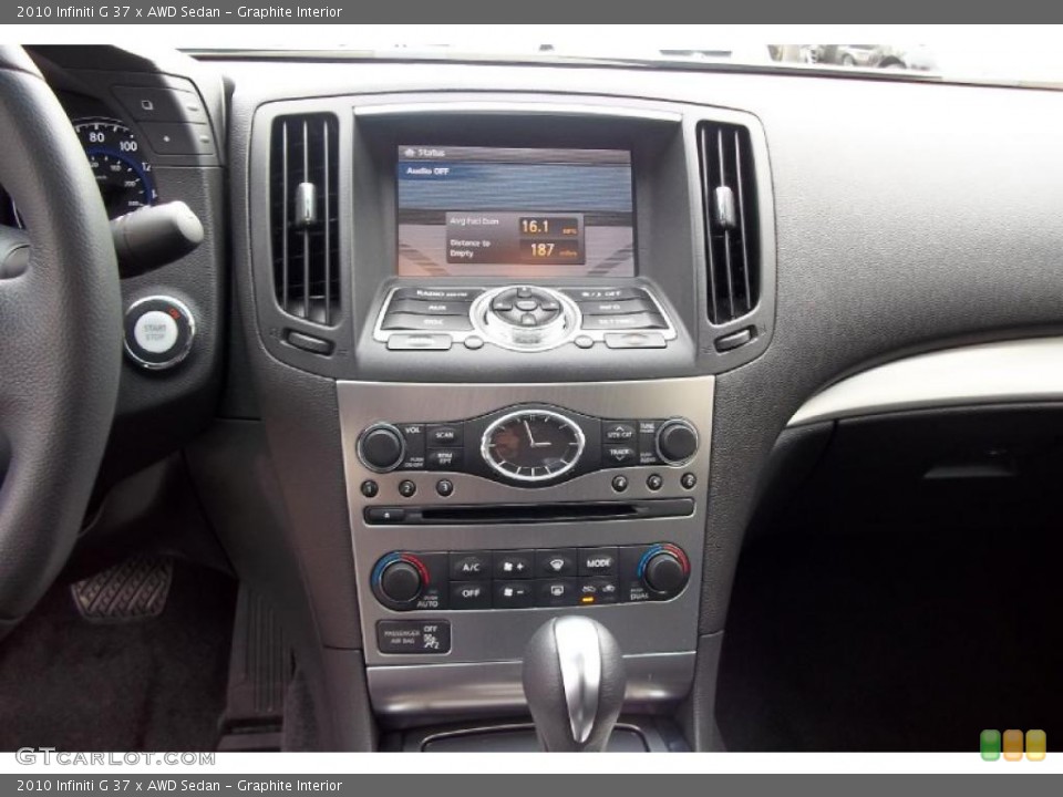 Graphite Interior Controls for the 2010 Infiniti G 37 x AWD Sedan #48407101
