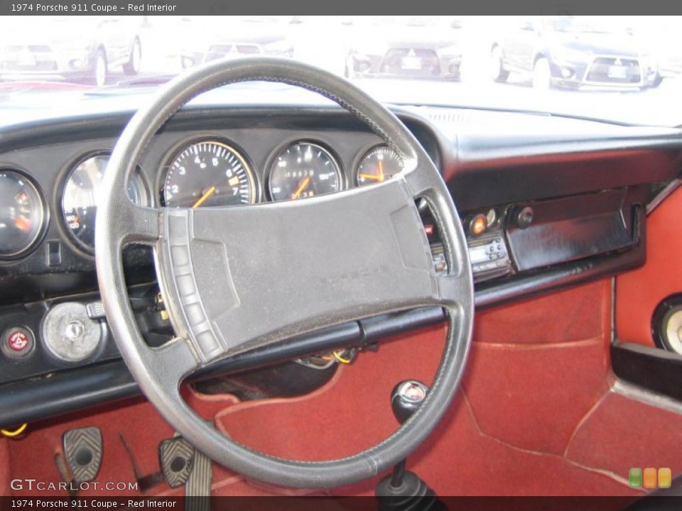 Red Interior Dashboard for the 1974 Porsche 911 Coupe #48408046