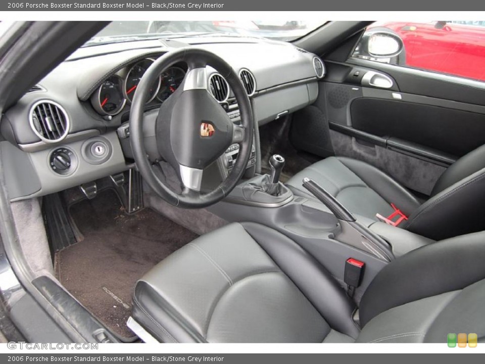 Black/Stone Grey 2006 Porsche Boxster Interiors
