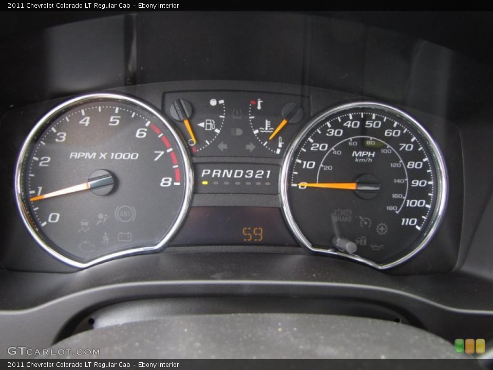 Ebony Interior Gauges for the 2011 Chevrolet Colorado LT Regular Cab #48412954
