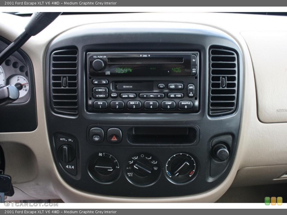 Medium Graphite Grey Interior Controls for the 2001 Ford Escape XLT V6 4WD #48412999