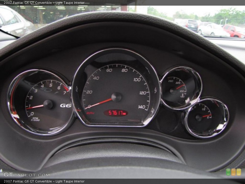 Light Taupe Interior Gauges for the 2007 Pontiac G6 GT Convertible #48415930