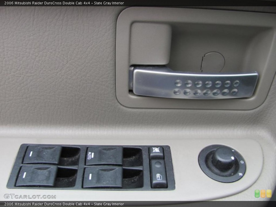 Slate Gray Interior Controls for the 2006 Mitsubishi Raider DuroCross Double Cab 4x4 #48416767