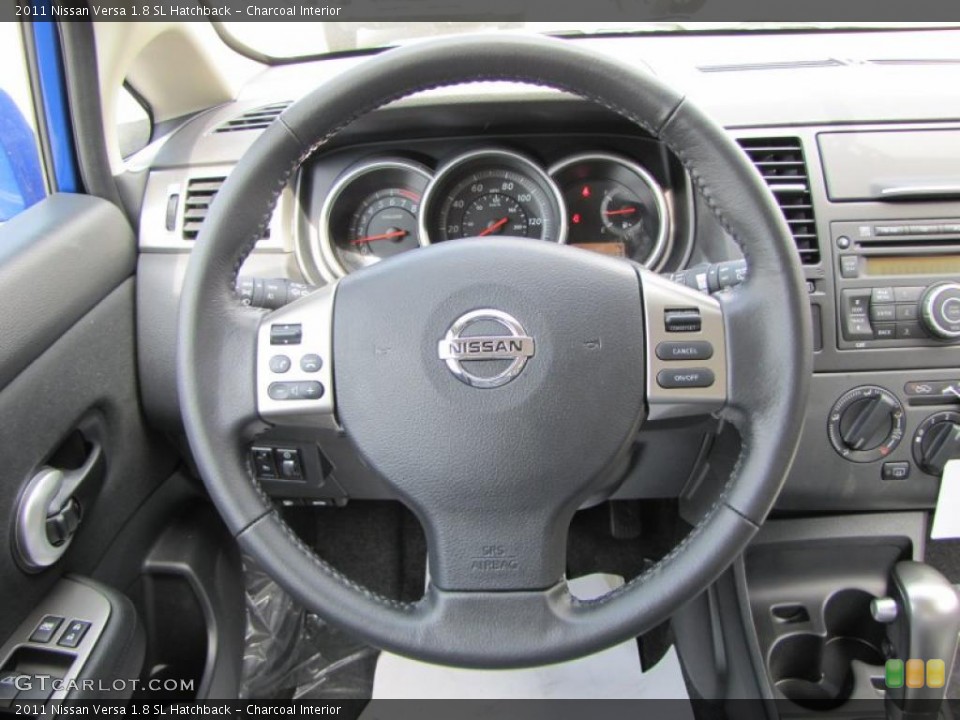 Charcoal Interior Steering Wheel for the 2011 Nissan Versa 1.8 SL Hatchback #48418453