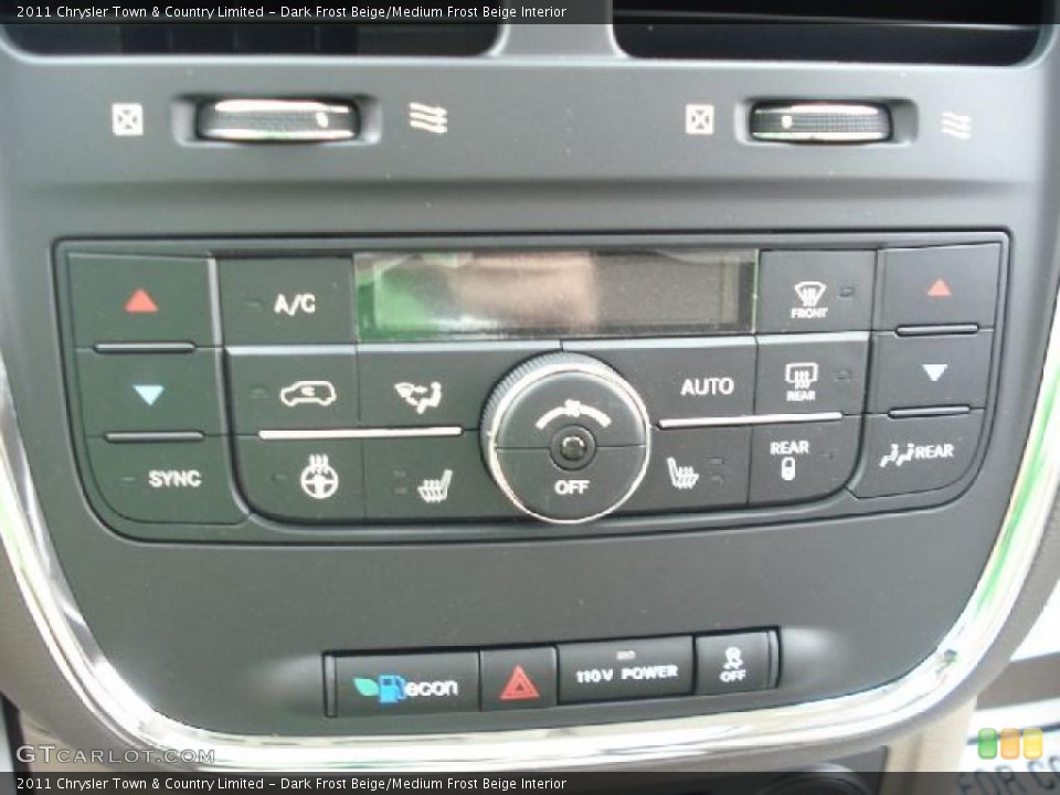 Dark Frost Beige/Medium Frost Beige Interior Controls for the 2011 Chrysler Town & Country Limited #48419128