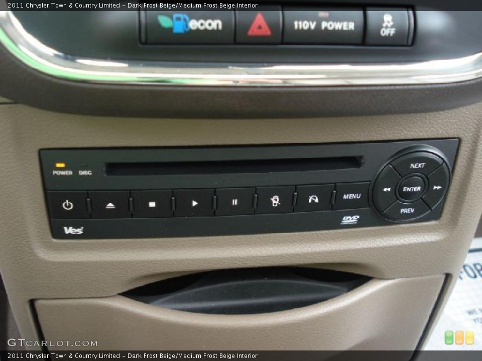 Dark Frost Beige/Medium Frost Beige Interior Controls for the 2011 Chrysler Town & Country Limited #48419140