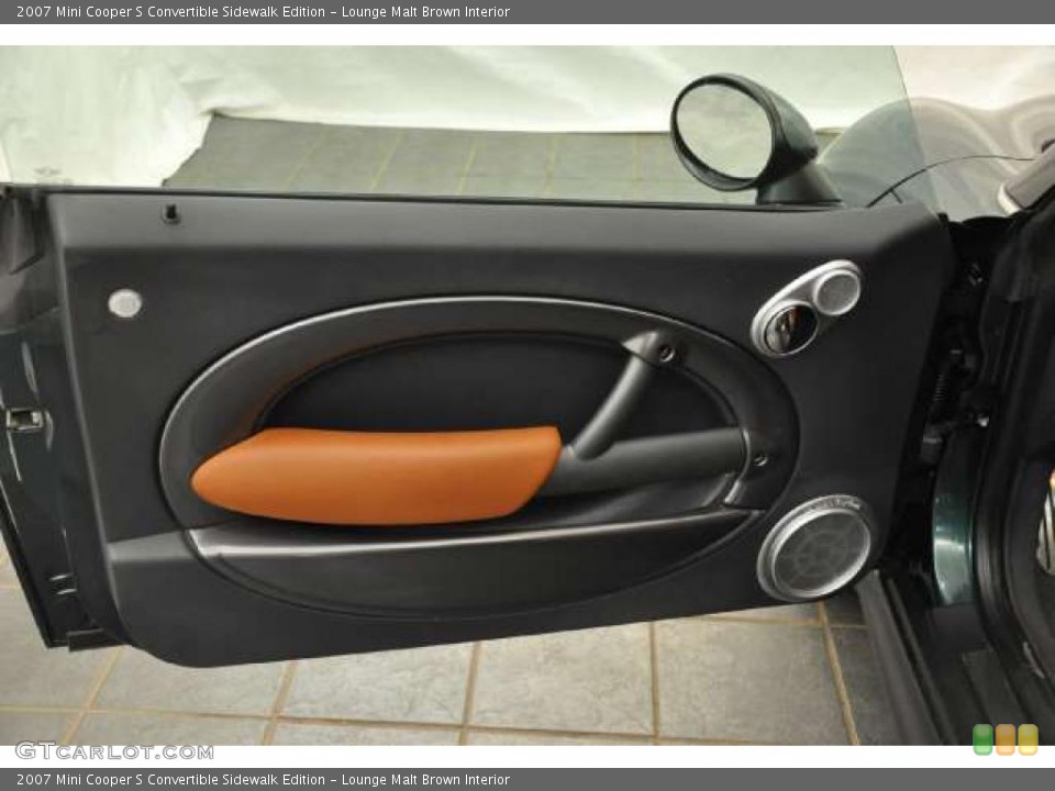 Lounge Malt Brown Interior Door Panel for the 2007 Mini Cooper S Convertible Sidewalk Edition #48421954