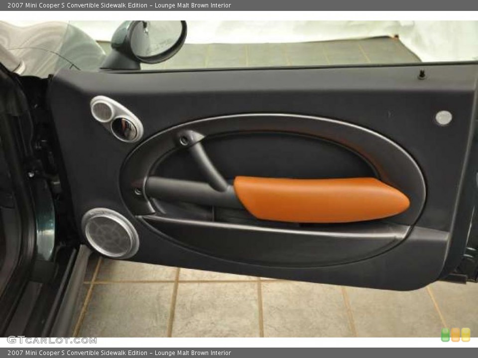 Lounge Malt Brown Interior Door Panel for the 2007 Mini Cooper S Convertible Sidewalk Edition #48421972