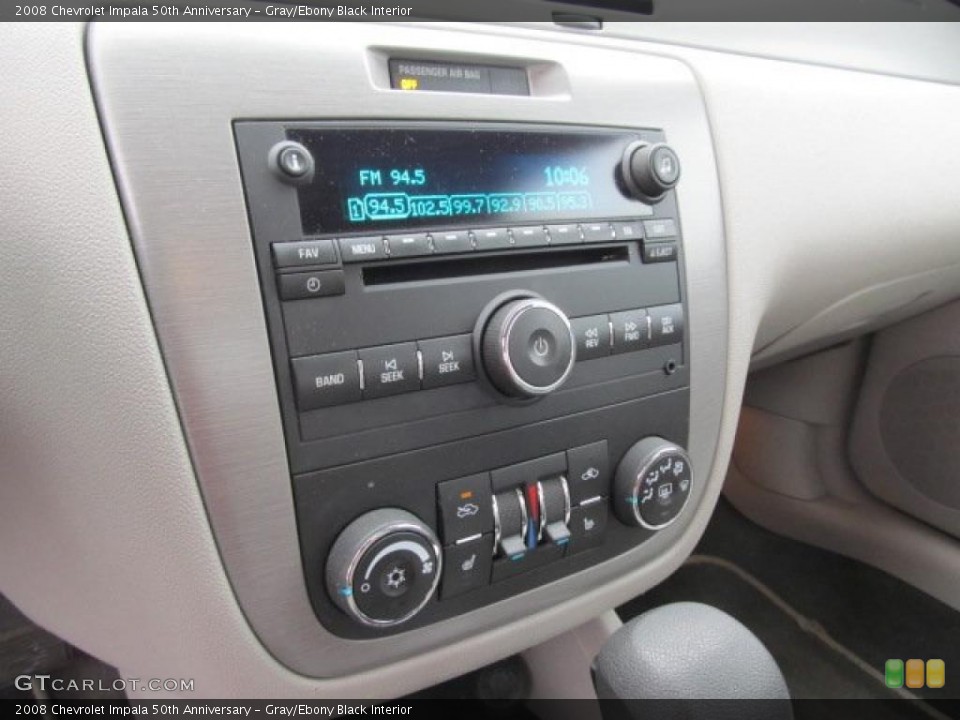 Gray/Ebony Black Interior Controls for the 2008 Chevrolet Impala 50th Anniversary #48422239