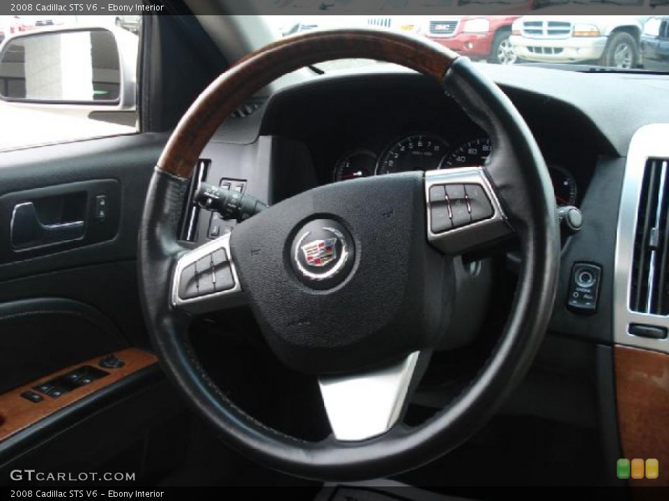 Ebony Interior Steering Wheel for the 2008 Cadillac STS V6 #48422425