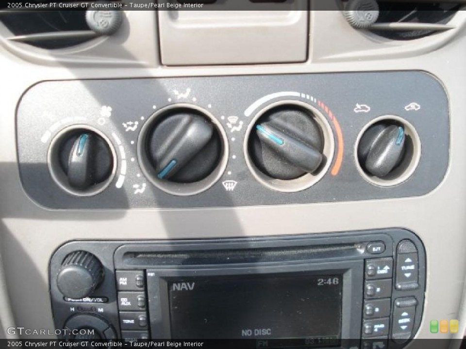 Taupe/Pearl Beige Interior Controls for the 2005 Chrysler PT Cruiser GT Convertible #48423880