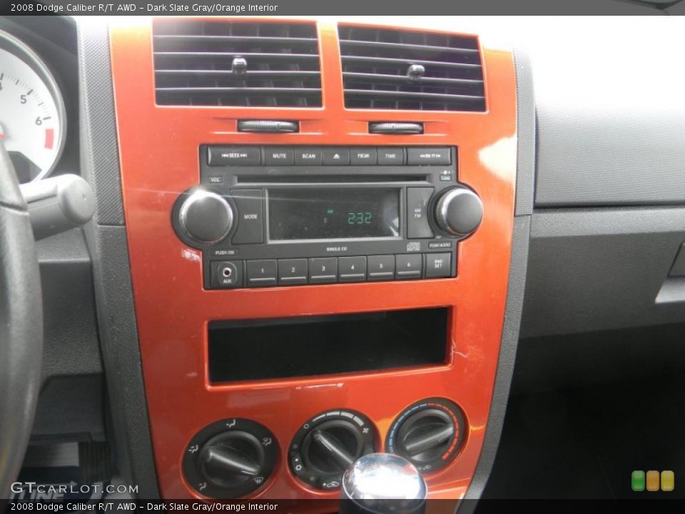 Dark Slate Gray/Orange Interior Controls for the 2008 Dodge Caliber R/T AWD #48424015